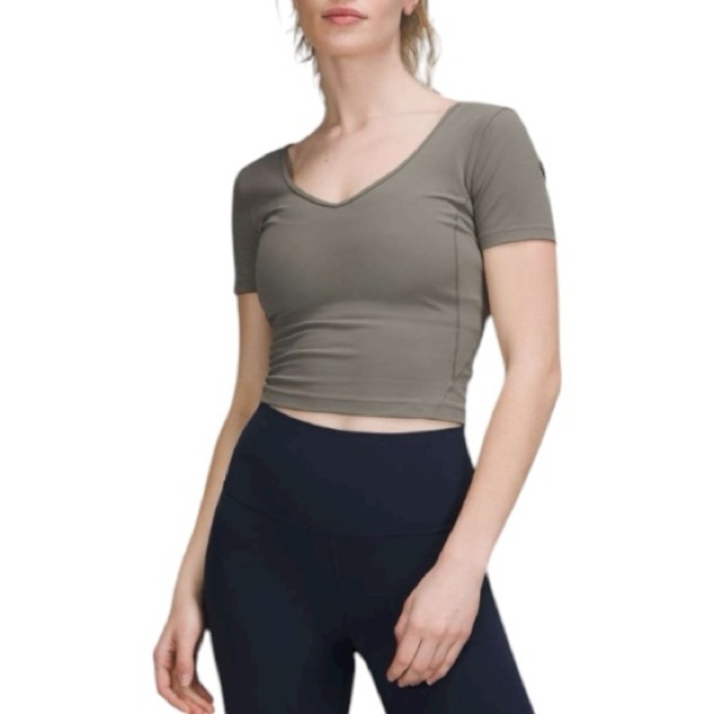 Lululemon Align T-Shirt Grey Sage Womens Size 12